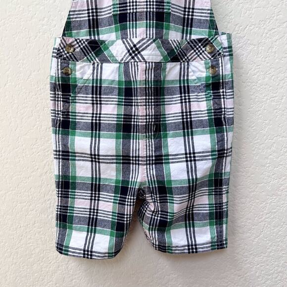 Janie And Jack Boys Plaid Shortalls Boys Size 18-24 Months - Picture 5 of 11